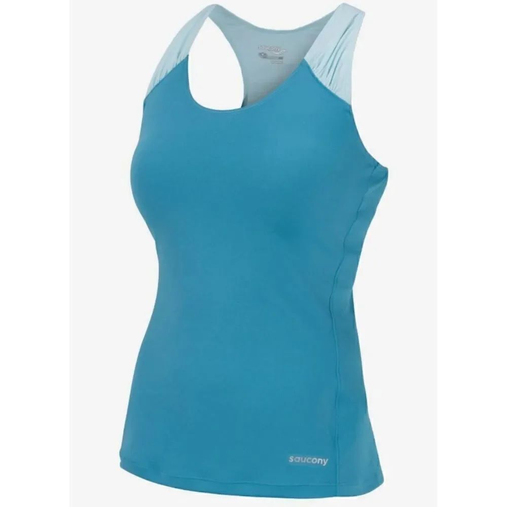 Saucony 2-tone Velo Racerback Tank Top sz S